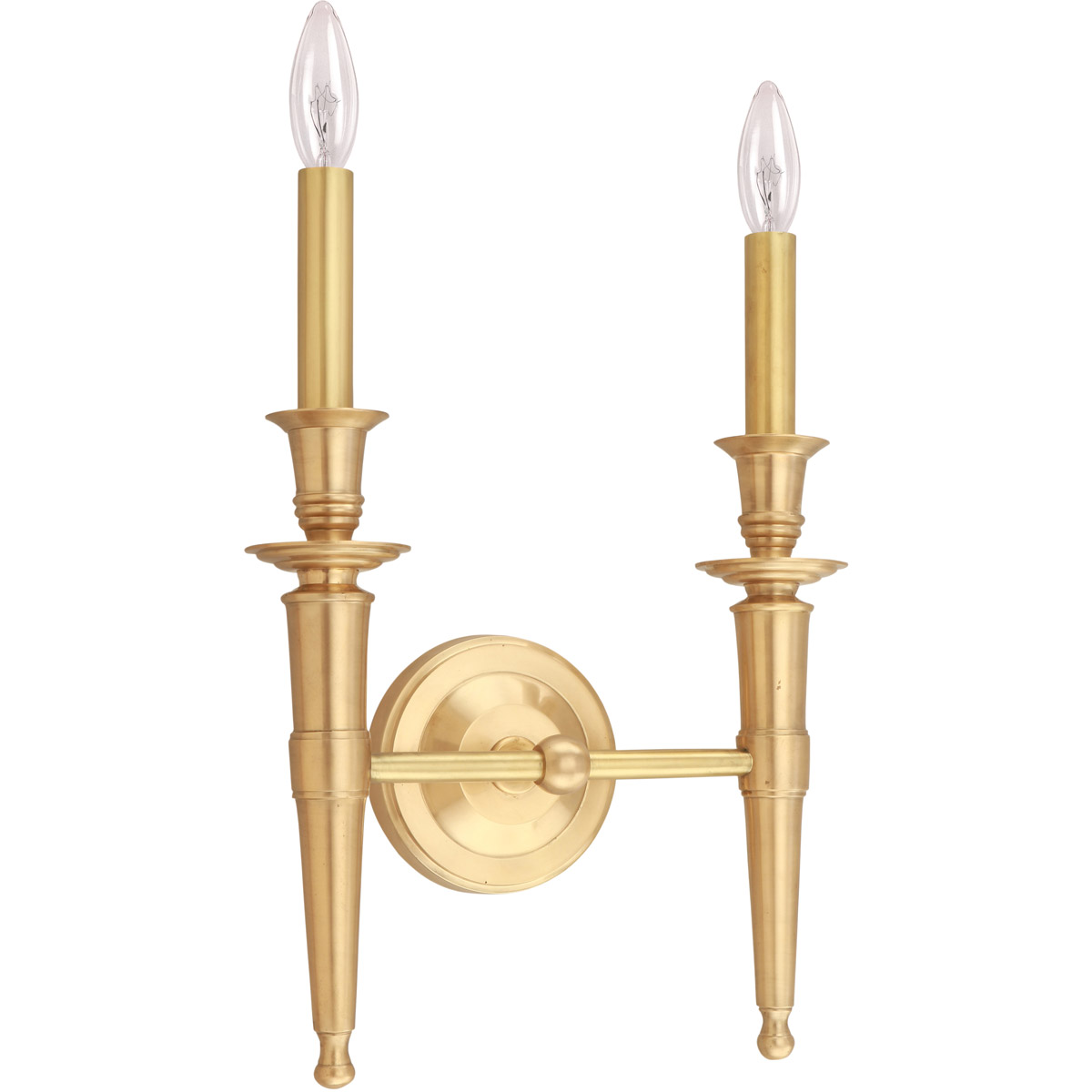 Sonia 2 Light 11 inch Natural Brass Sconce Wall Light
