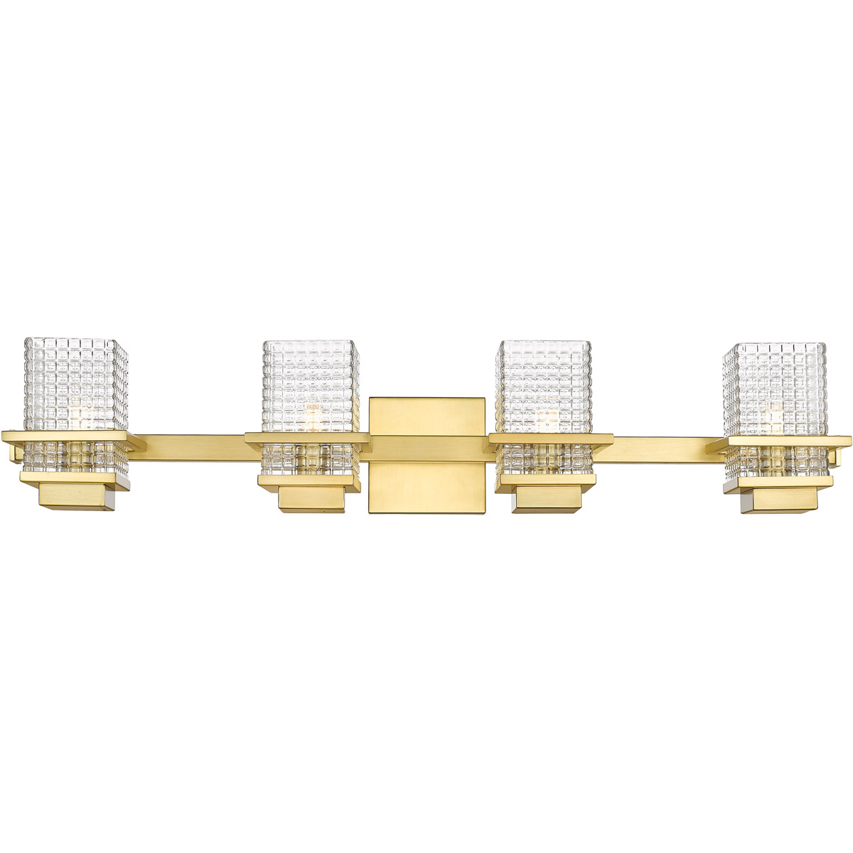 Wellfleet 4 Light 33 inch Satin Gold Bath Vanity Light Wall Light in Incandescent