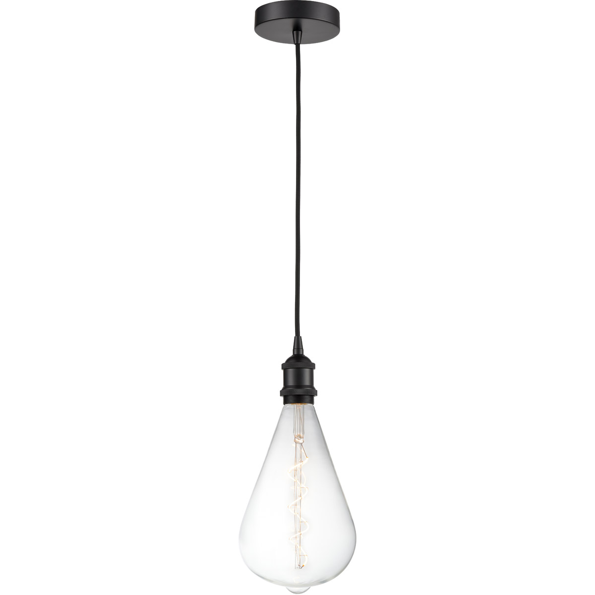 Ballston Edison LED 6.5 inch Matte Black Mini Pendant Ceiling Light, Ballston