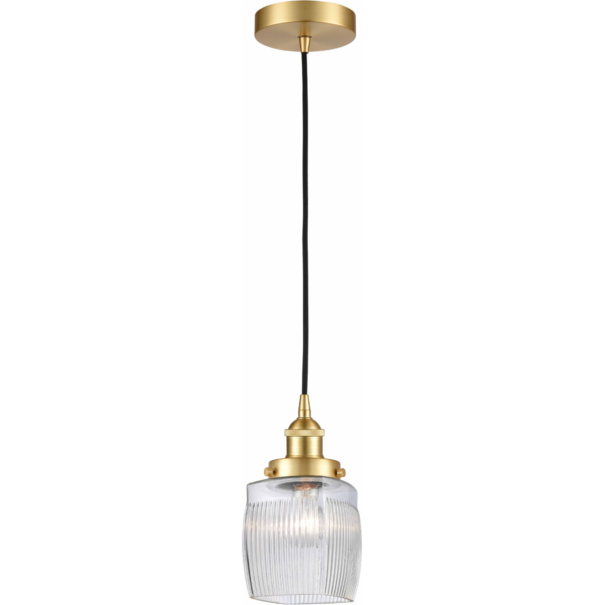 Edison Colton LED 6 inch Satin Gold Mini Pendant Ceiling Light