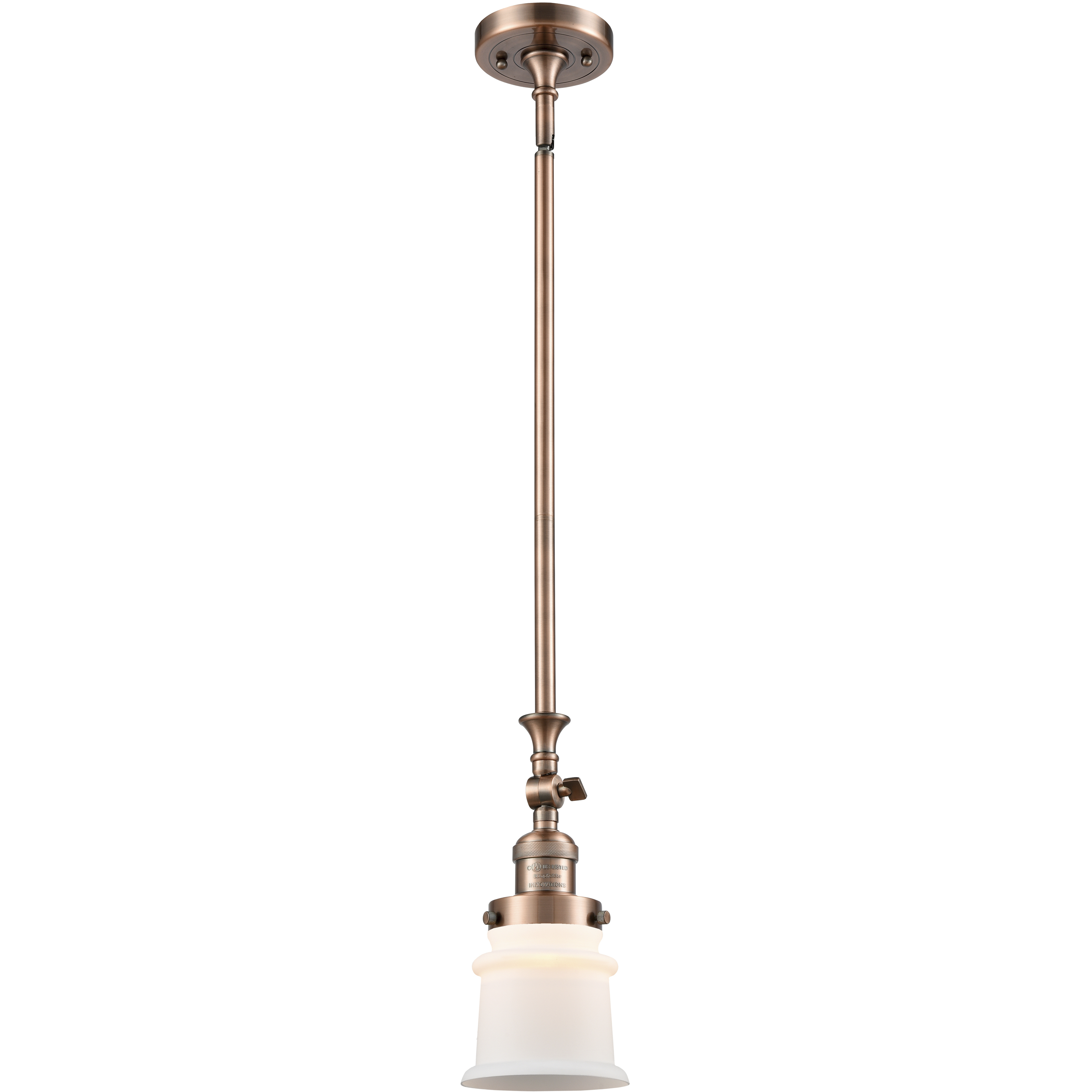 Franklin Restoration Canton 1 Light 6.5 inch Antique Copper Mini Pendant Ceiling Light in Incandescent, Matte White, Franklin Restoration