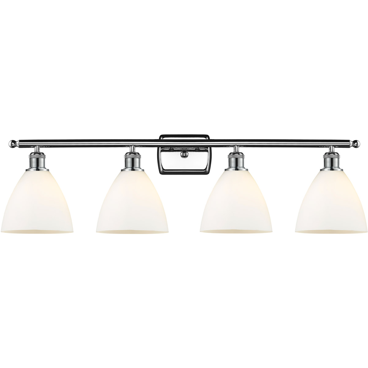 Ballston Ballston Dome LED 38 inch Polished Chrome Bath Vanity Light Wall Light in Matte White Glass