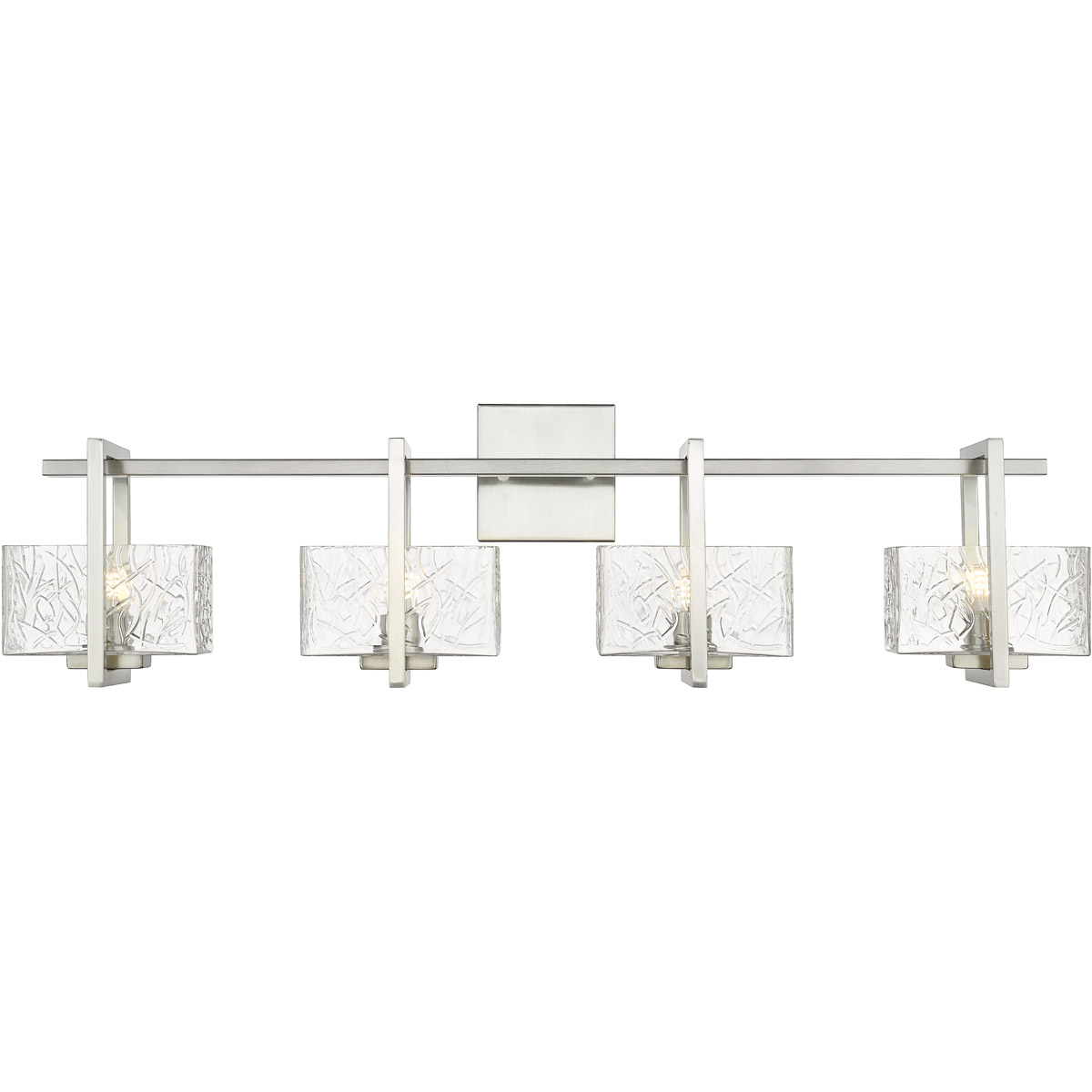 Striate LED 33 inch Satin Nickel Bath Vanity Light Wall Light