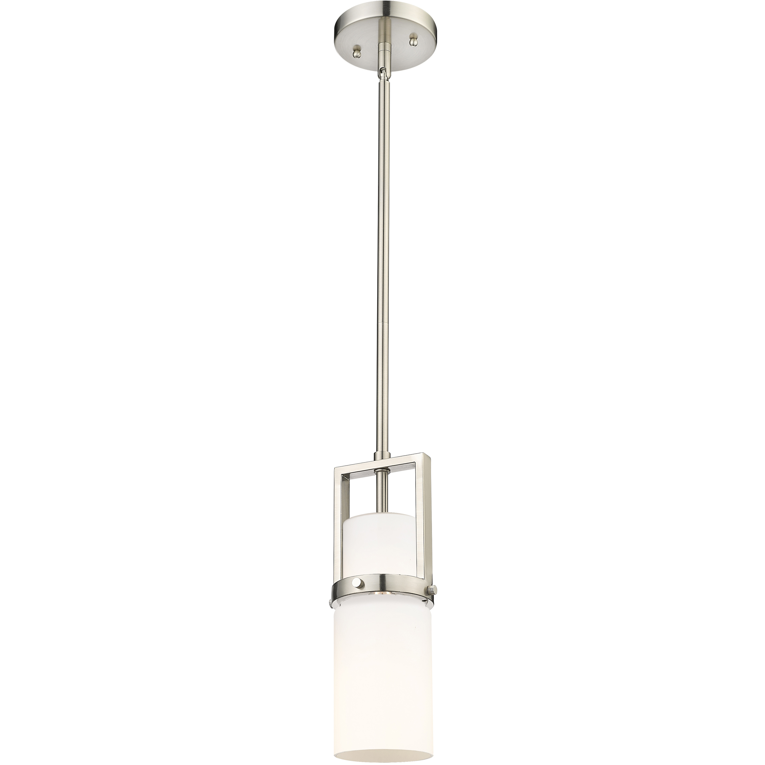 Utopia 1 Light 4.25 inch Satin Nickel Pendant Ceiling Light