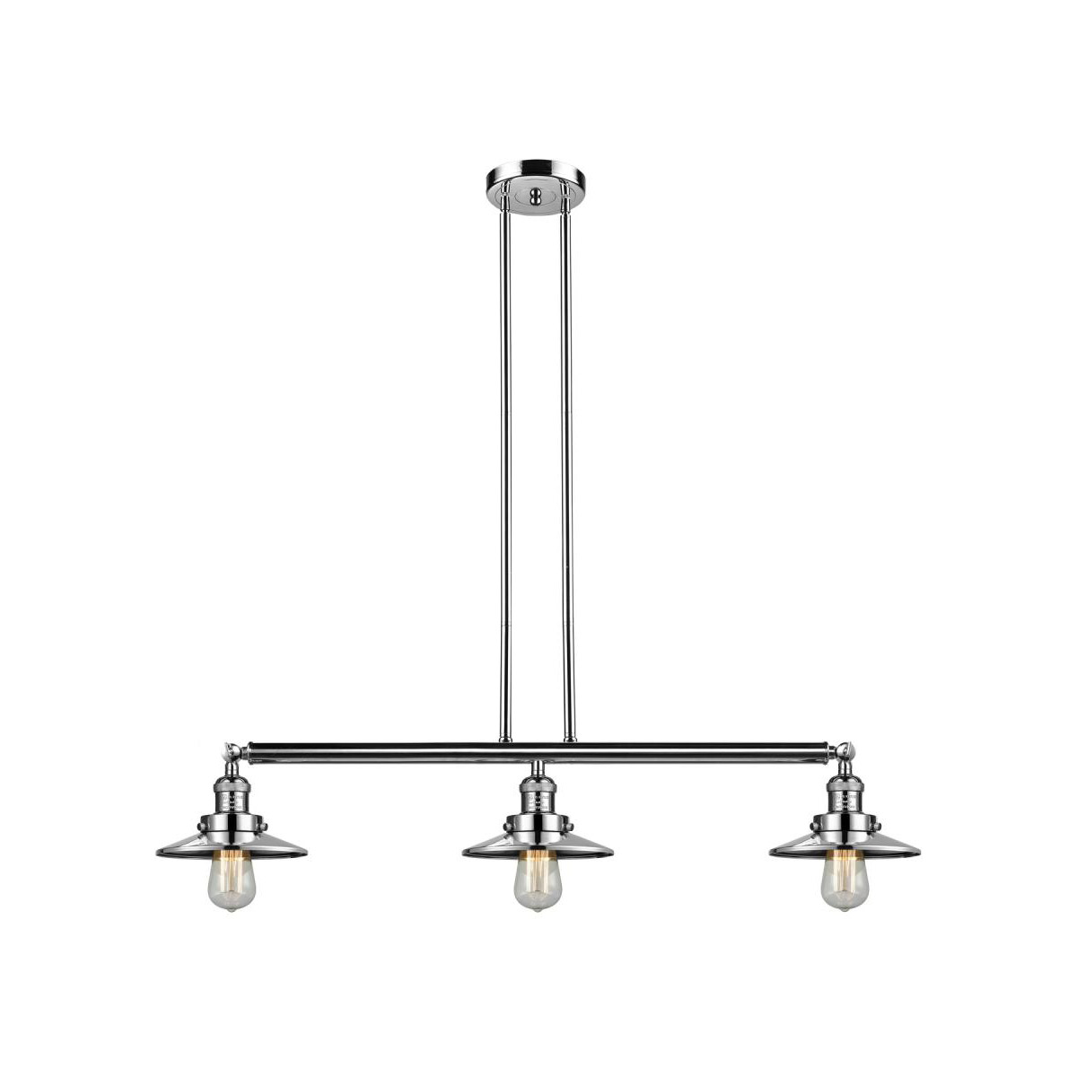 Franklin Restoration Railroad LED 41 inch Polished Nickel Island Light Ceiling Light, Franklin Restoration