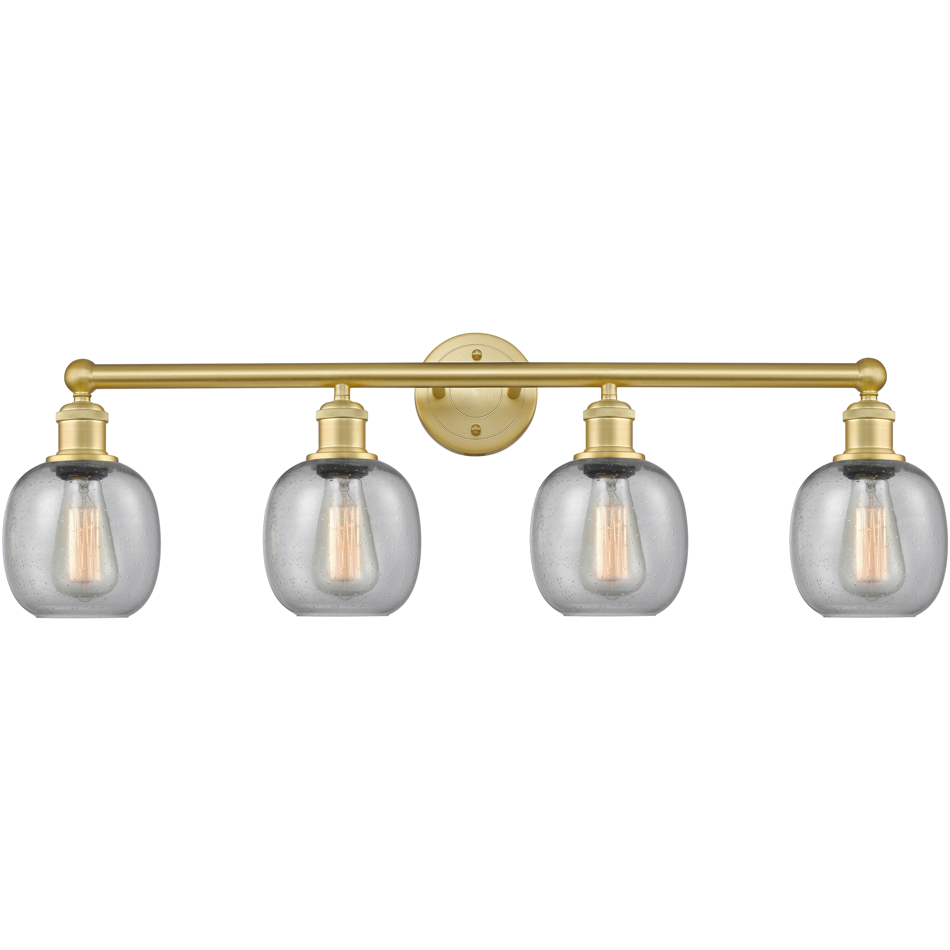 Belfast 4 Light 33 inch Satin Gold Bath Vanity Light Wall Light in Seedy