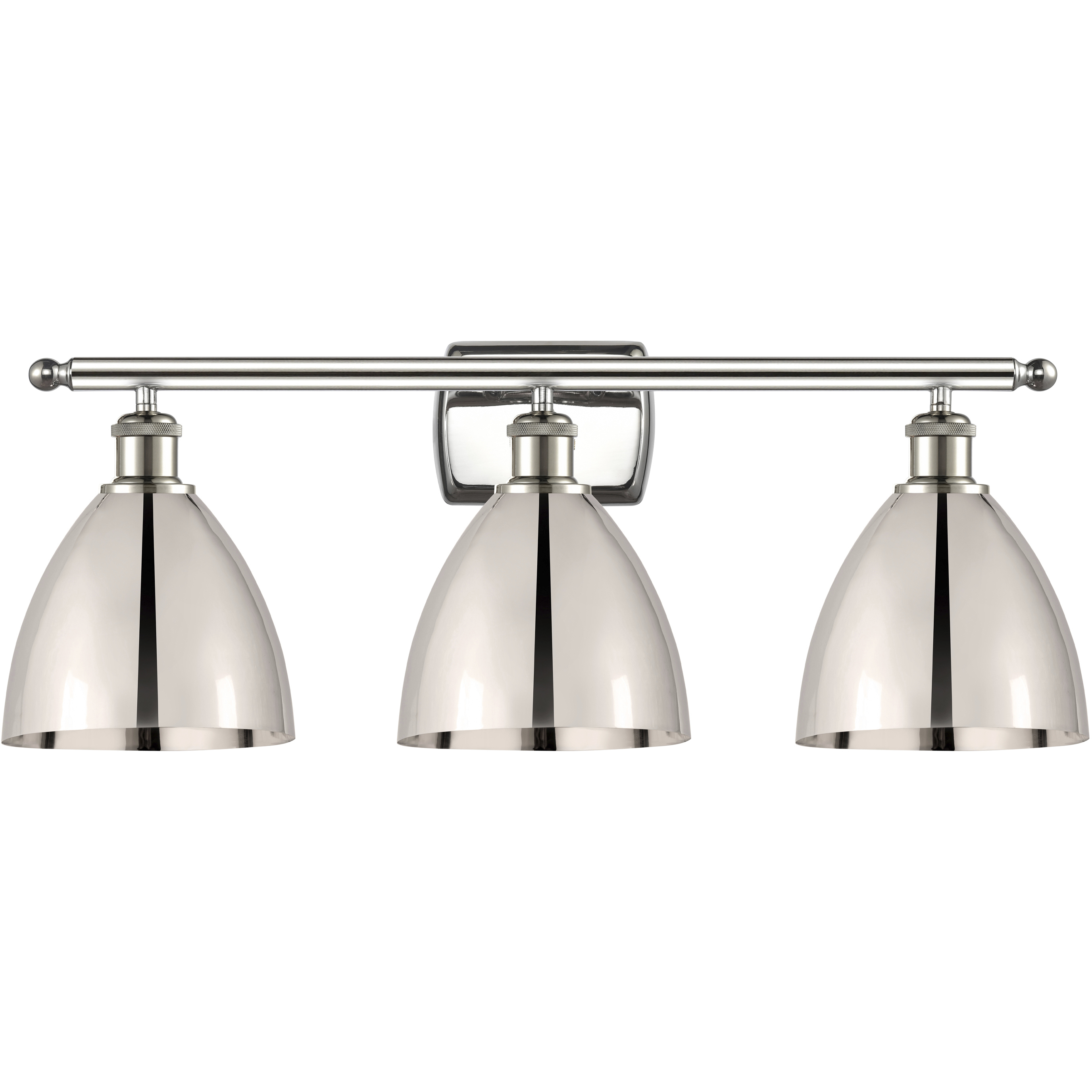 Ballston Dome 3 Light 28 inch Polished Nickel Bath Vanity Light Wall Light