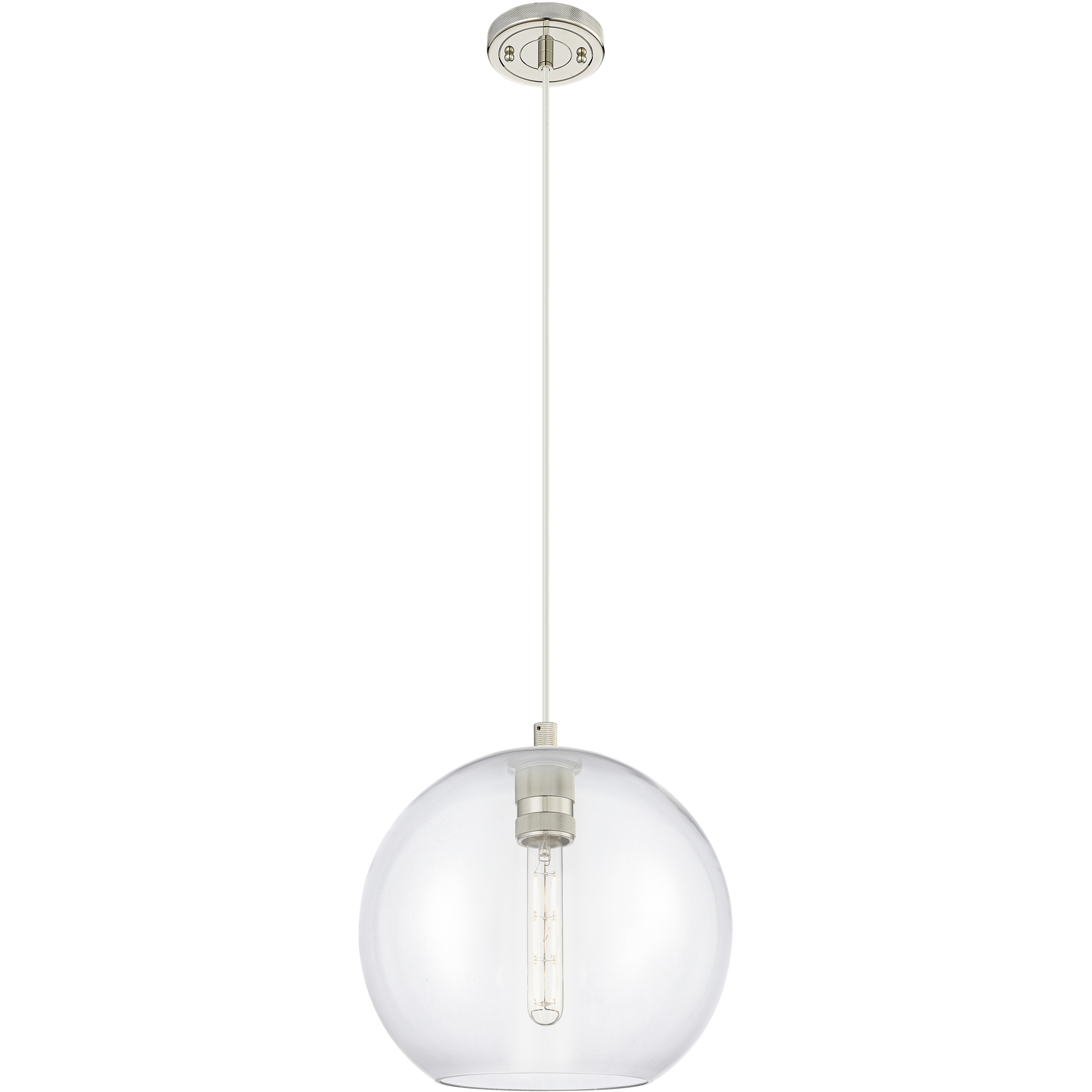 Crown Point 1 Light 10 inch Polished Nickel Pendant Ceiling Light in Clear Glass