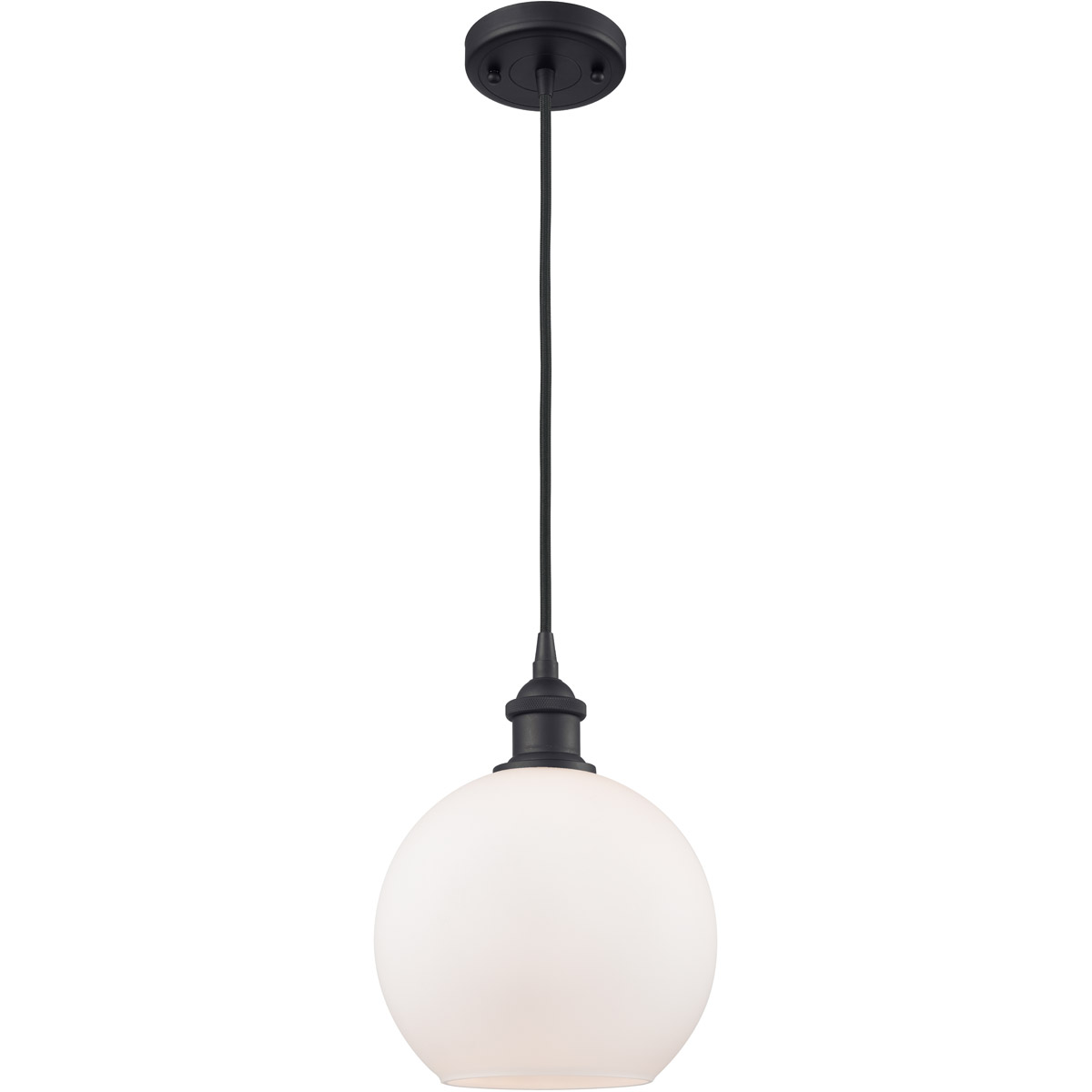 Ballston Athens LED 8 inch Matte Black Mini Pendant Ceiling Light, Ballston