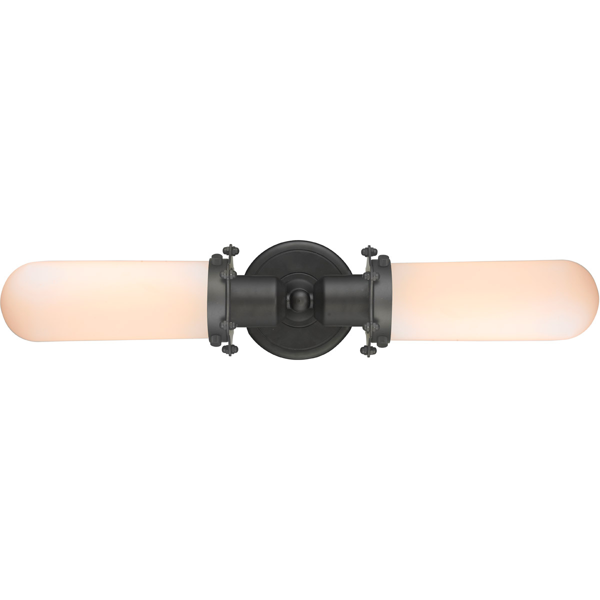 Austere Centri LED 22 inch Oil Rubbed Bronze Bath Vanity Light Wall Light in Matte White Glass, Austere
