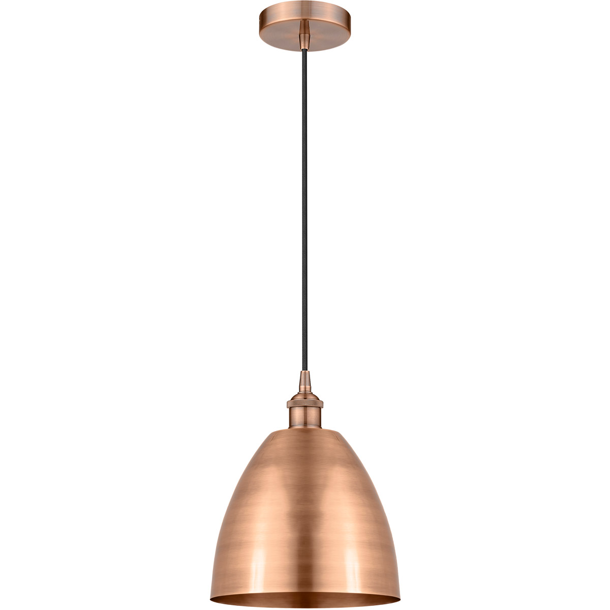 Edison Dome 1 Light 9 inch Antique Copper Mini Pendant Ceiling Light 