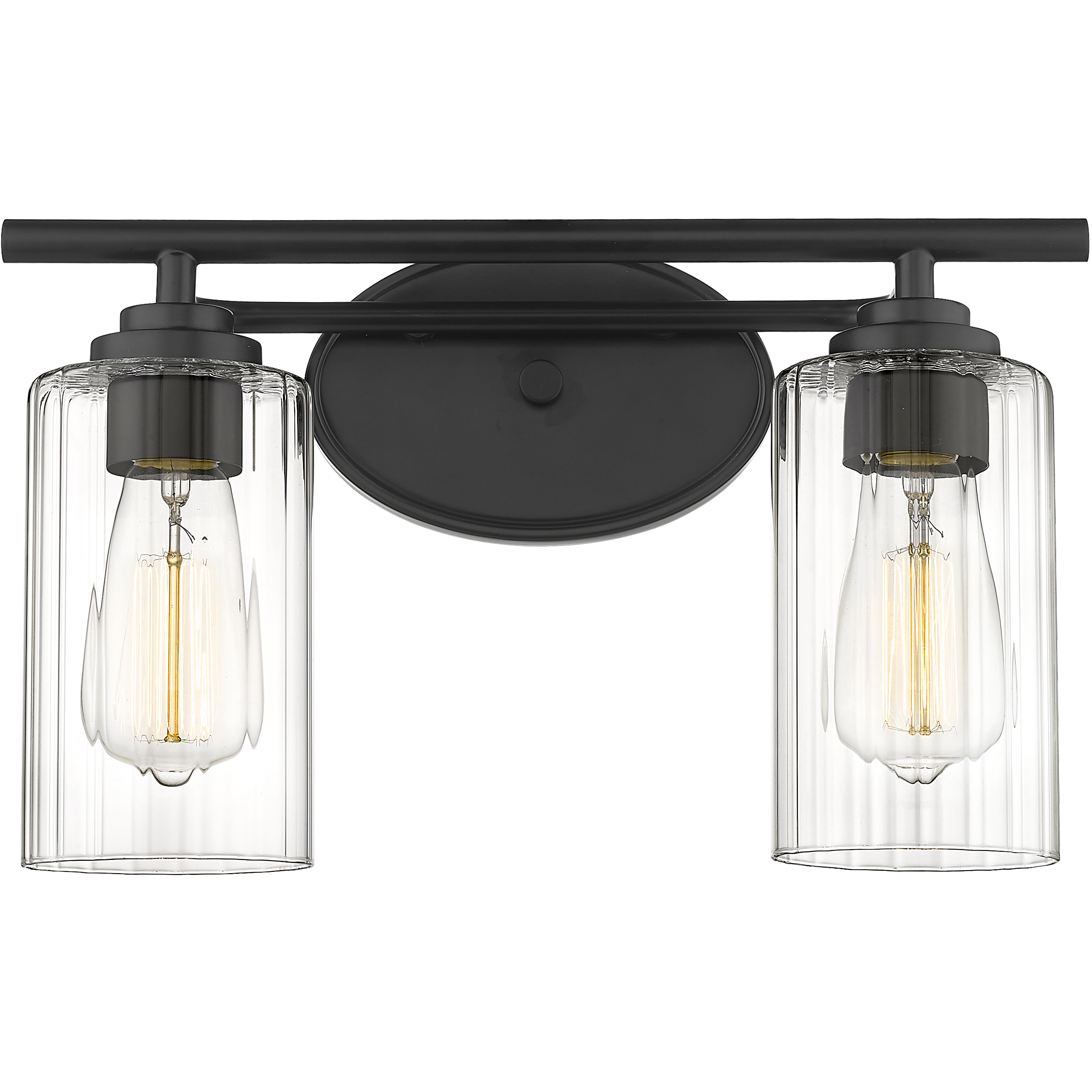 Auralume Ice LED 15 inch Matte Black Bath Vanity Light Wall Light