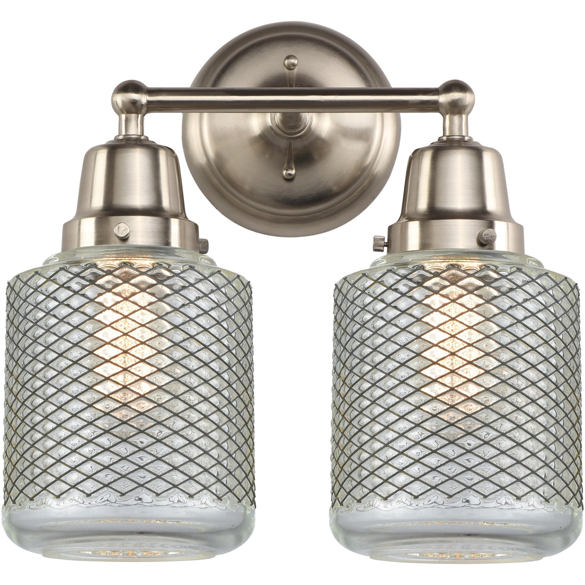 Aditi Stanton 2 Light 14 inch Brushed Satin Nickel Bath Vanity Light Wall Light, Aditi