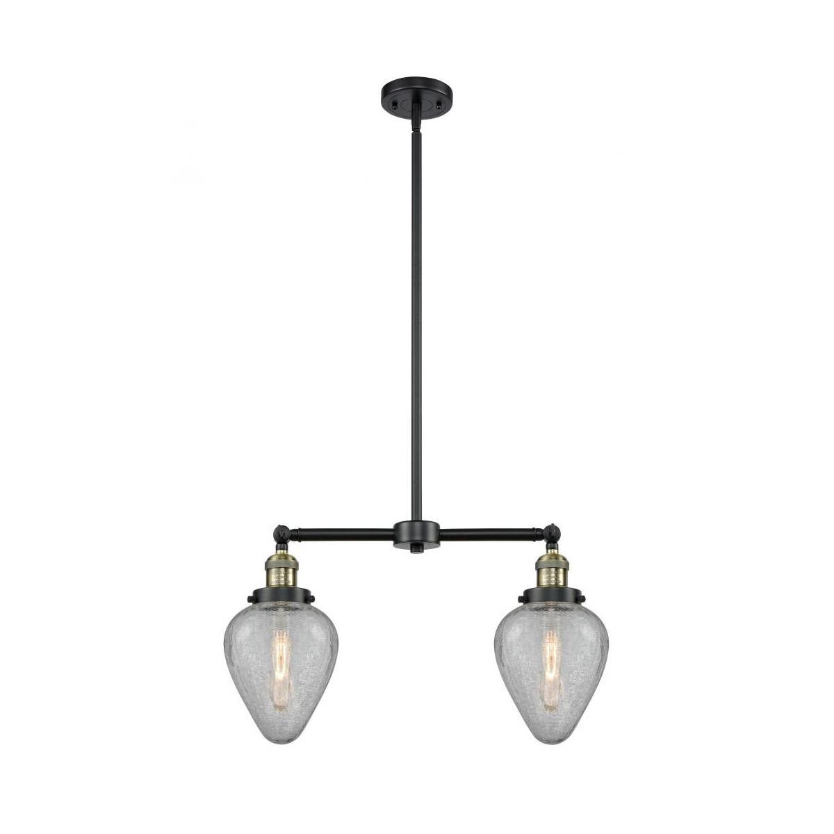 Franklin Restoration Geneseo LED 21 inch Black Antique Brass Chandelier Ceiling Light, Franklin Restoration