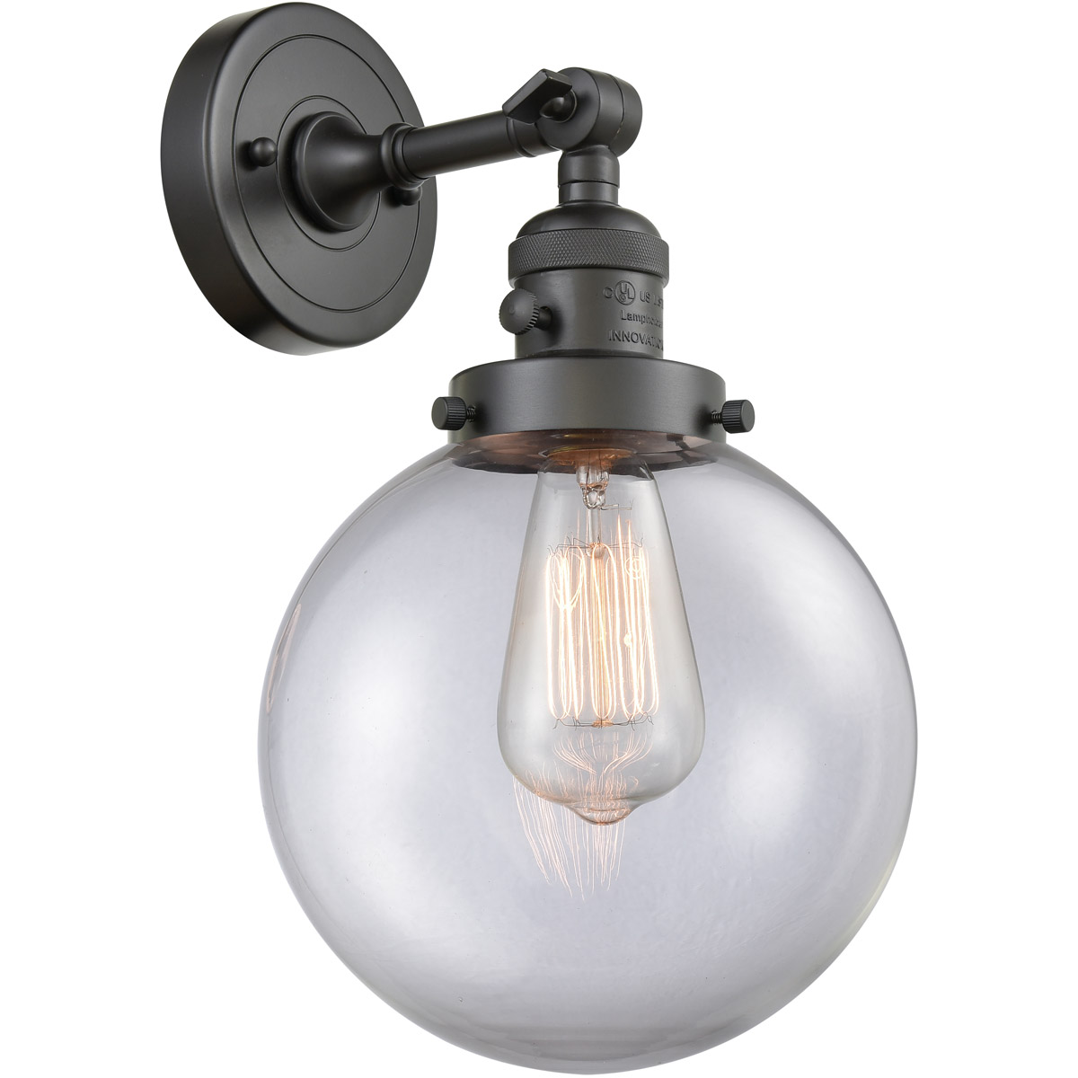 Franklin Restoration Large Beacon LED 8 inch Oil Rubbed Bronze Sconce Wall Light, Franklin Restoration