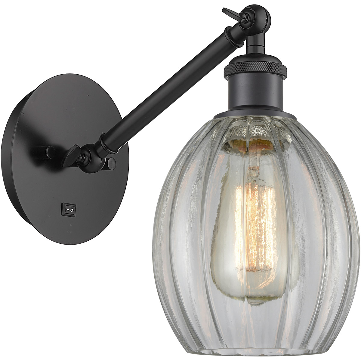 Ballston Eaton 1 Light 6 inch Matte Black Sconce Wall Light