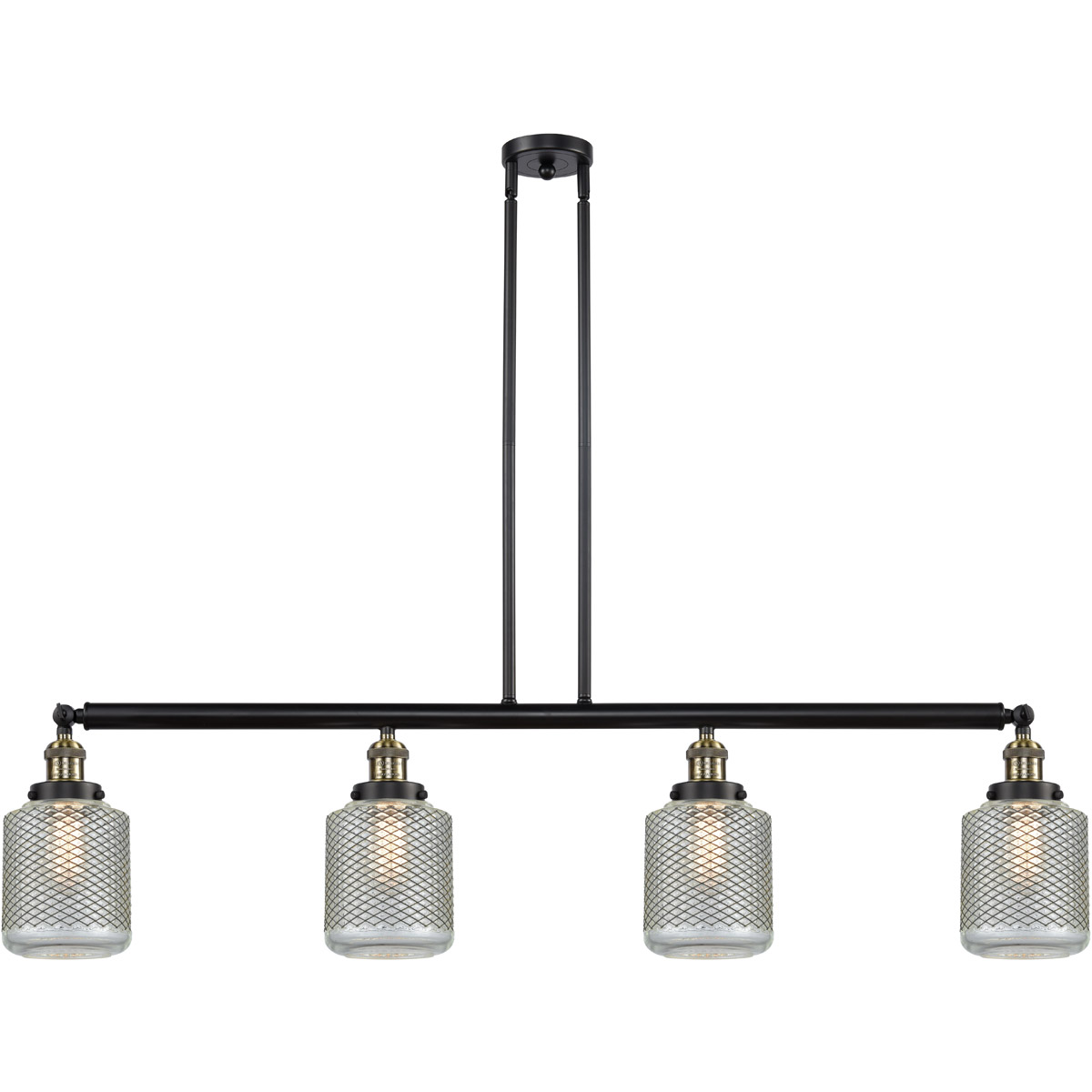 Franklin Restoration Stanton LED 50.63 inch Black Antique Brass Island Light Ceiling Light, Franklin Restoration