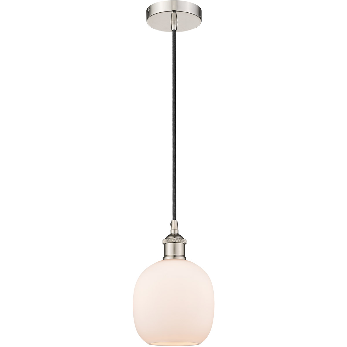 Edison Belfast 1 Light 6 inch Polished Nickel Mini Pendant Ceiling Light
