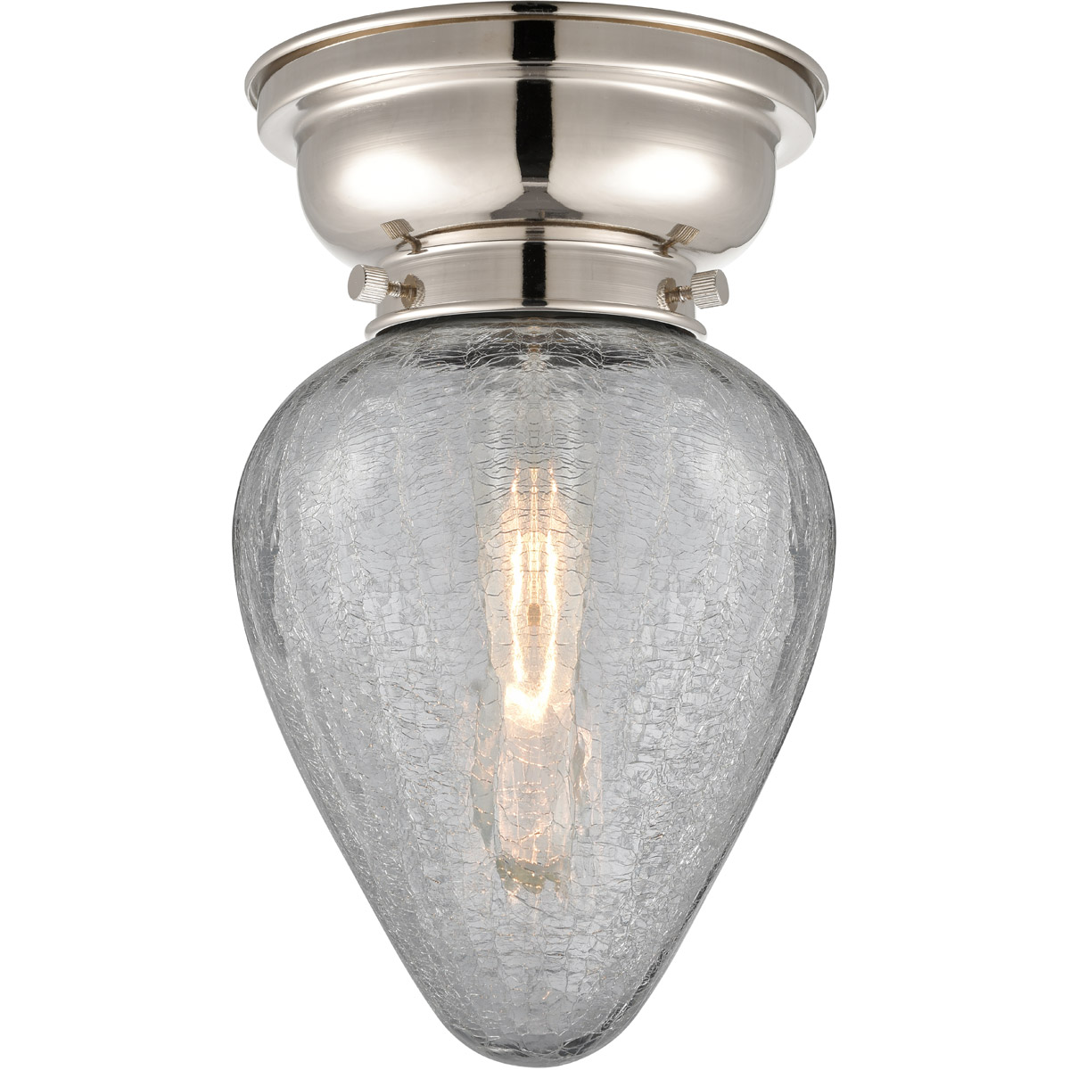 Aditi Geneseo 1 Light 7 inch Polished Nickel Flush Mount Ceiling Light, Aditi