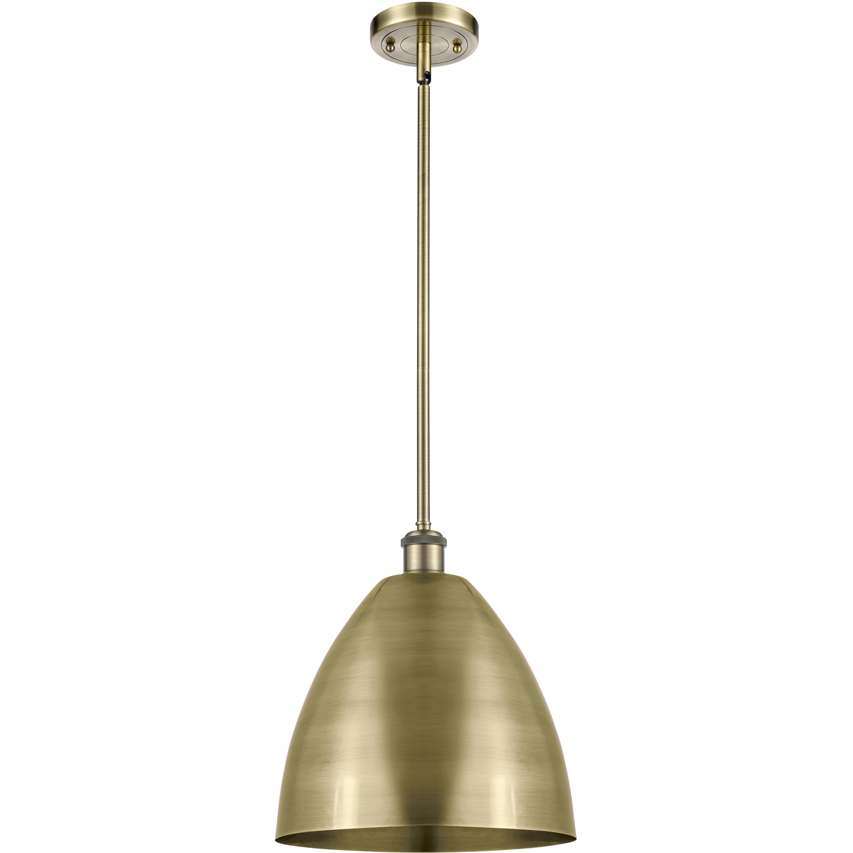 Ballston Dome 1 Light 12 inch Antique Brass Pendant Ceiling Light