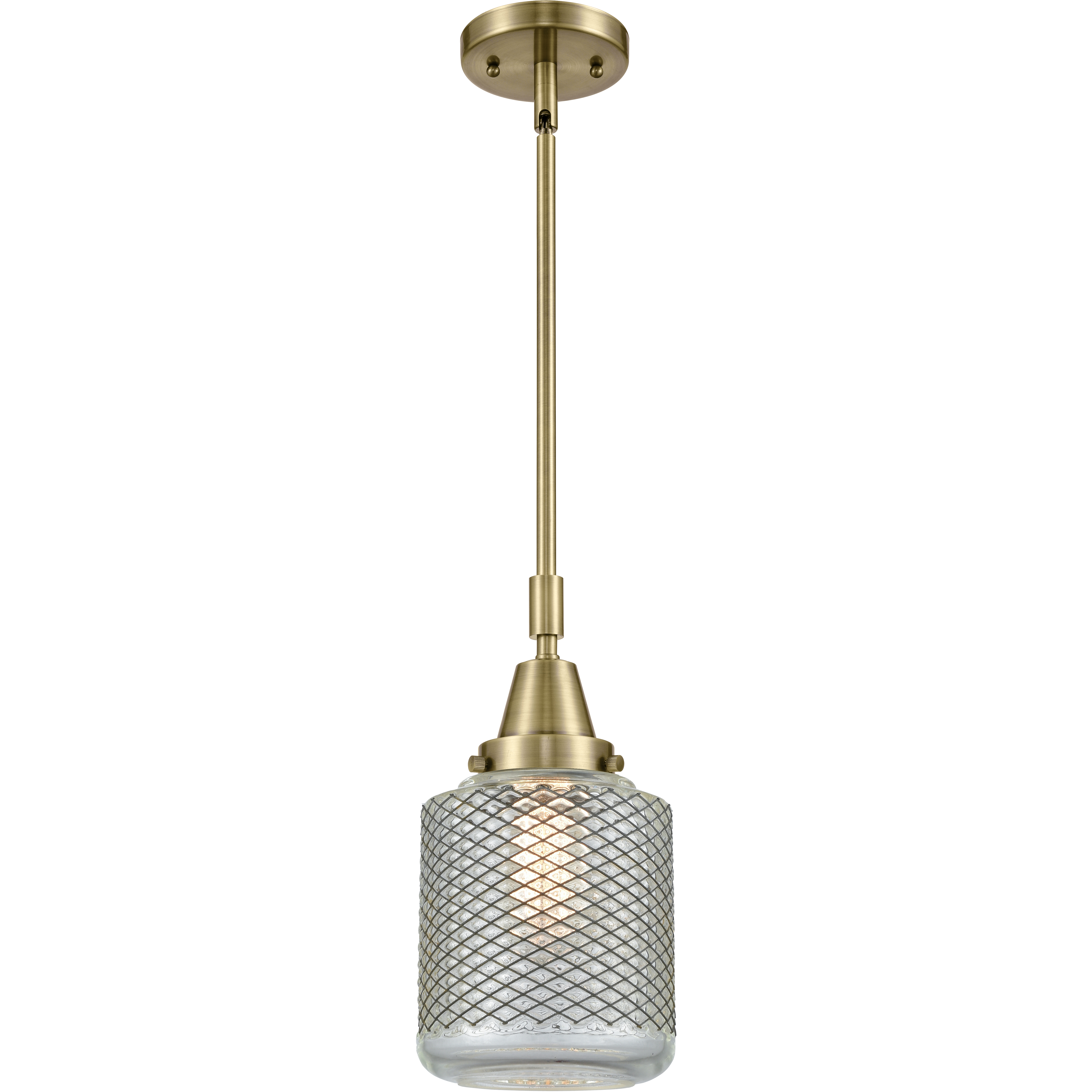 Franklin Restoration Stanton LED 6 inch Antique Brass Mini Pendant Ceiling Light