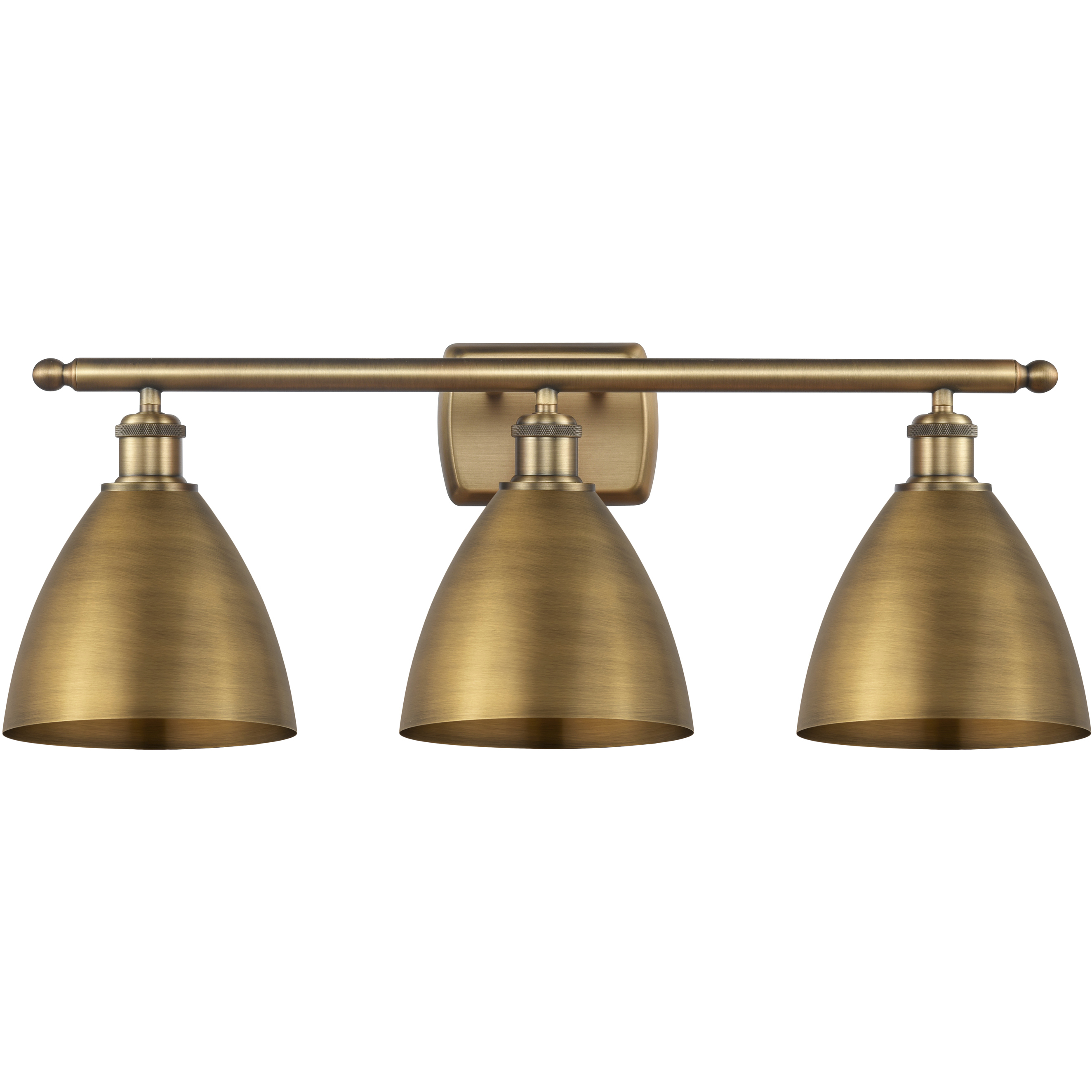 Ballston Dome 3 Light 28 inch Brushed Brass Bath Vanity Light Wall Light