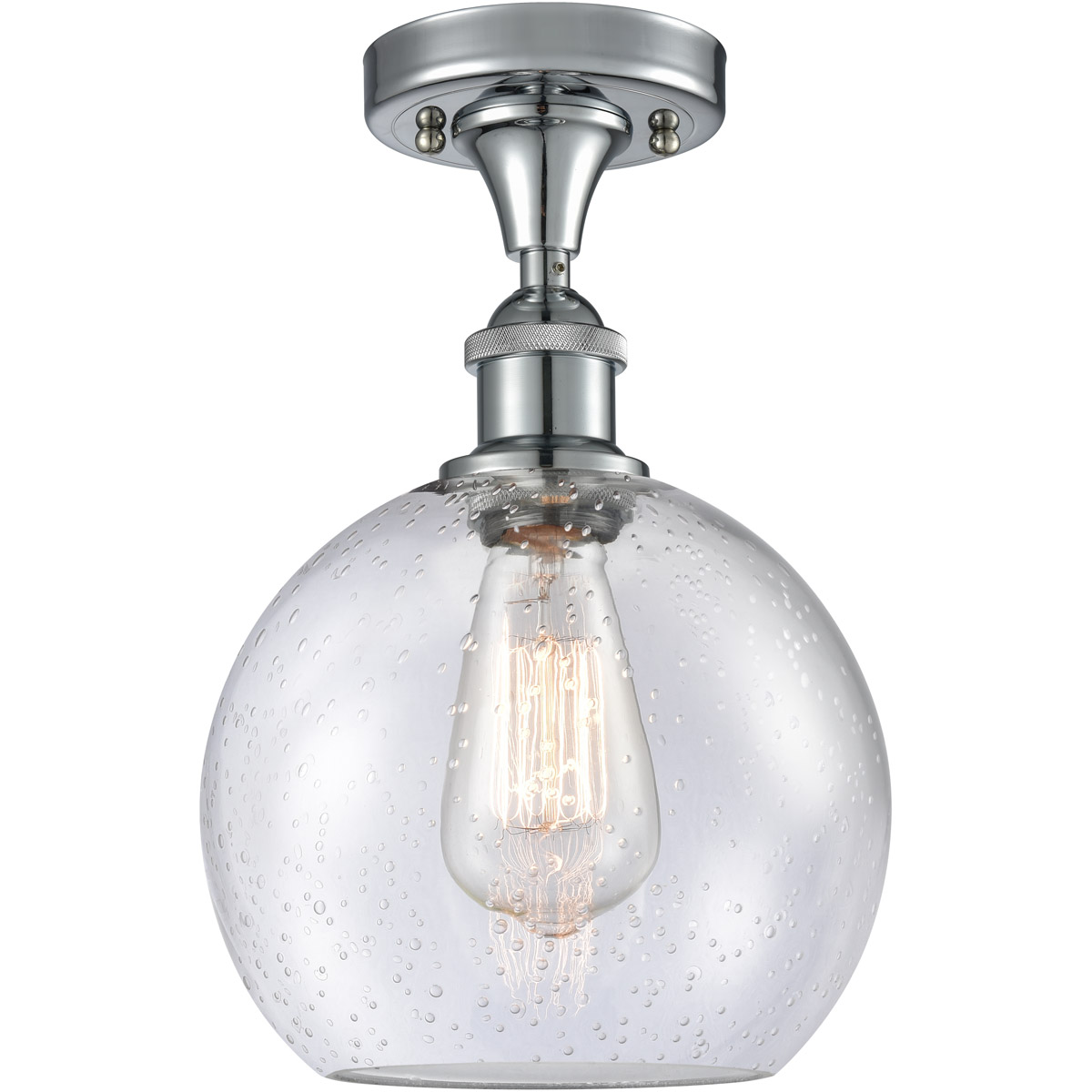 Ballston Athens 1 Light 8 inch Polished Chrome Semi-Flush Mount Ceiling Light, Ballston