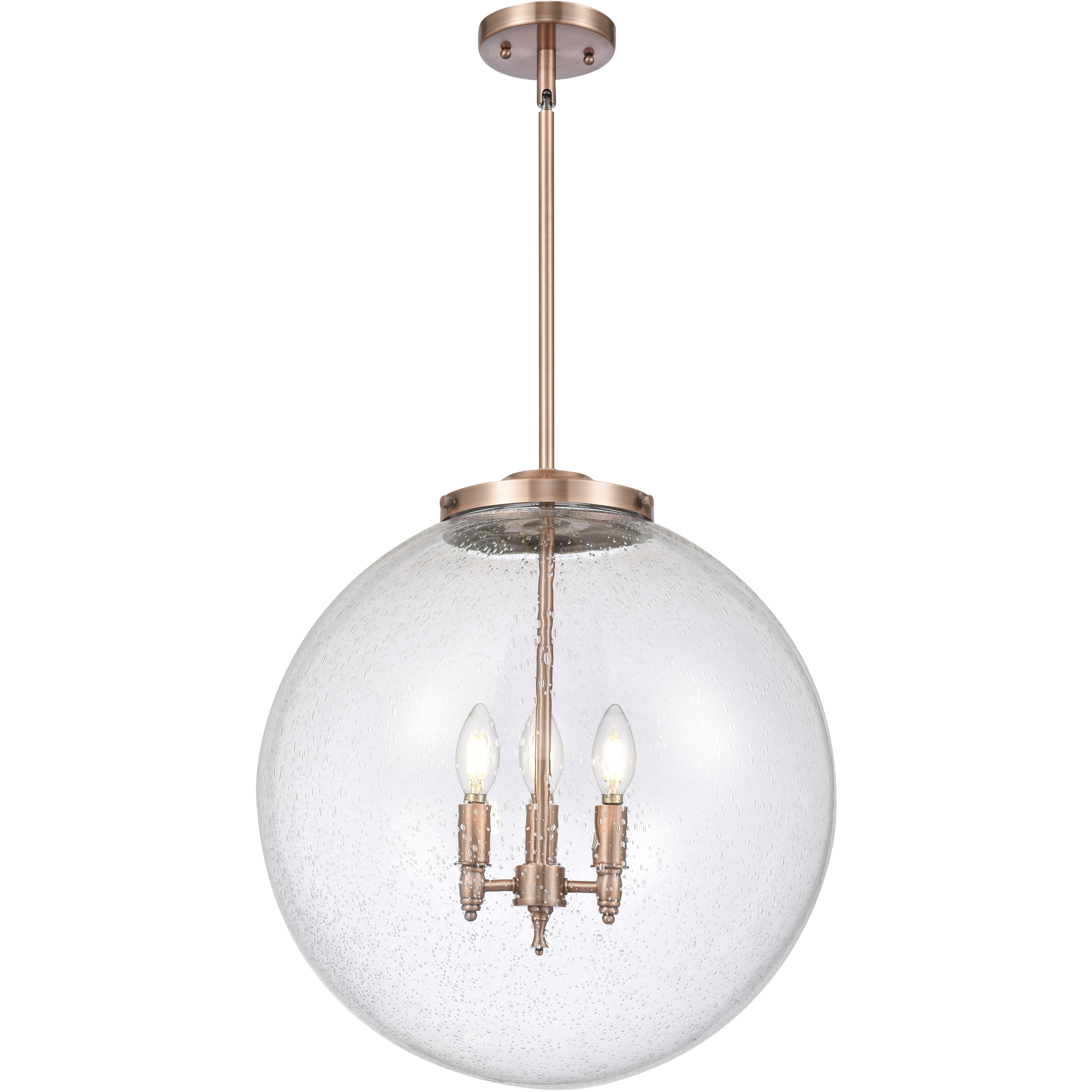 Franklin Restoration Beacon LED 18 inch Antique Copper Statement Pendant Ceiling Light in Seedy
