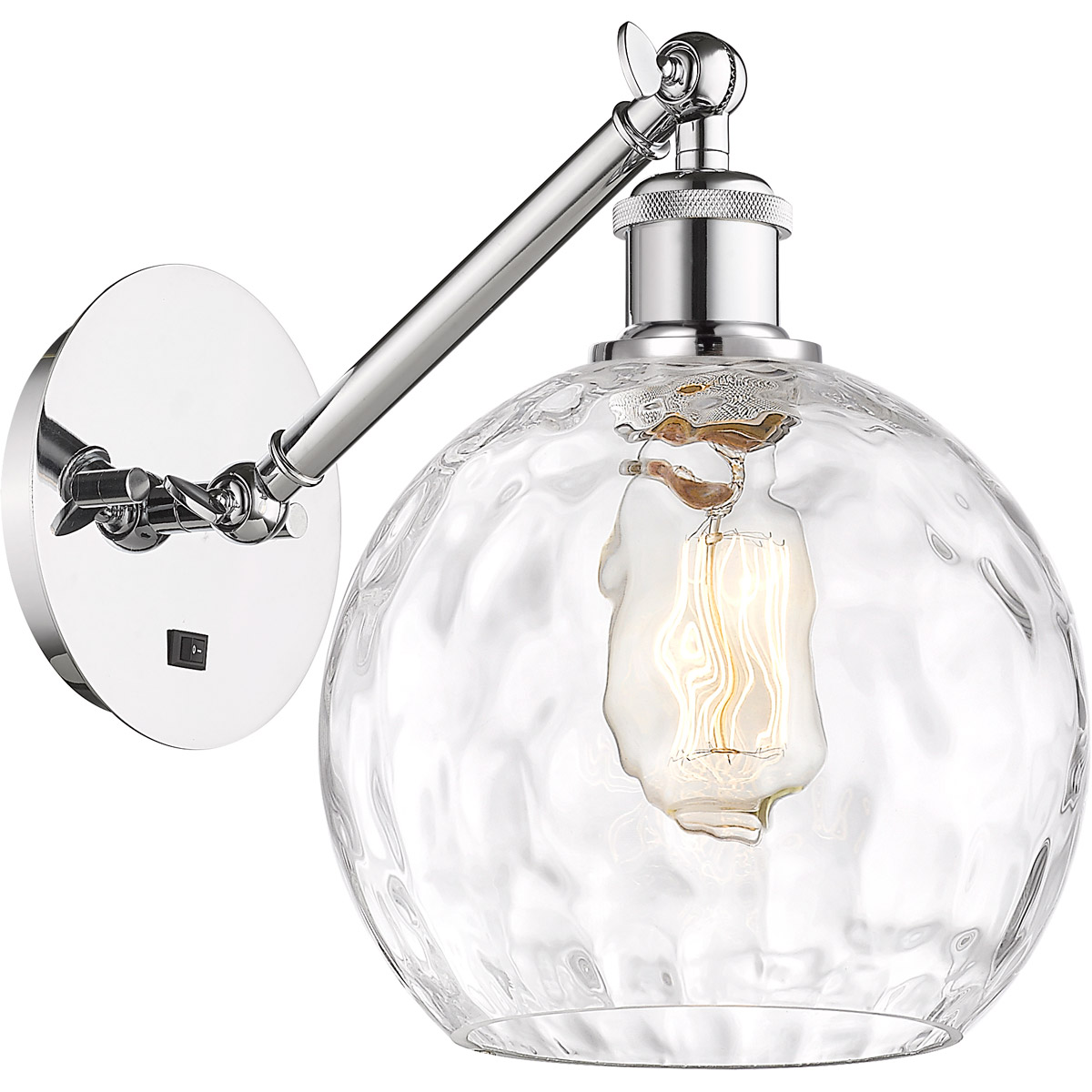 Ballston Athens Water Glass 1 Light 8 inch Polished Chrome Sconce Wall Light