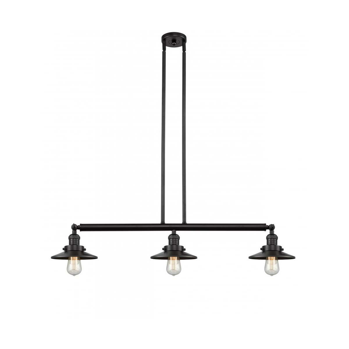 Franklin Restoration Railroad 3 Light 41 inch Oil Rubbed Bronze Island Light Ceiling Light, Franklin Restoration