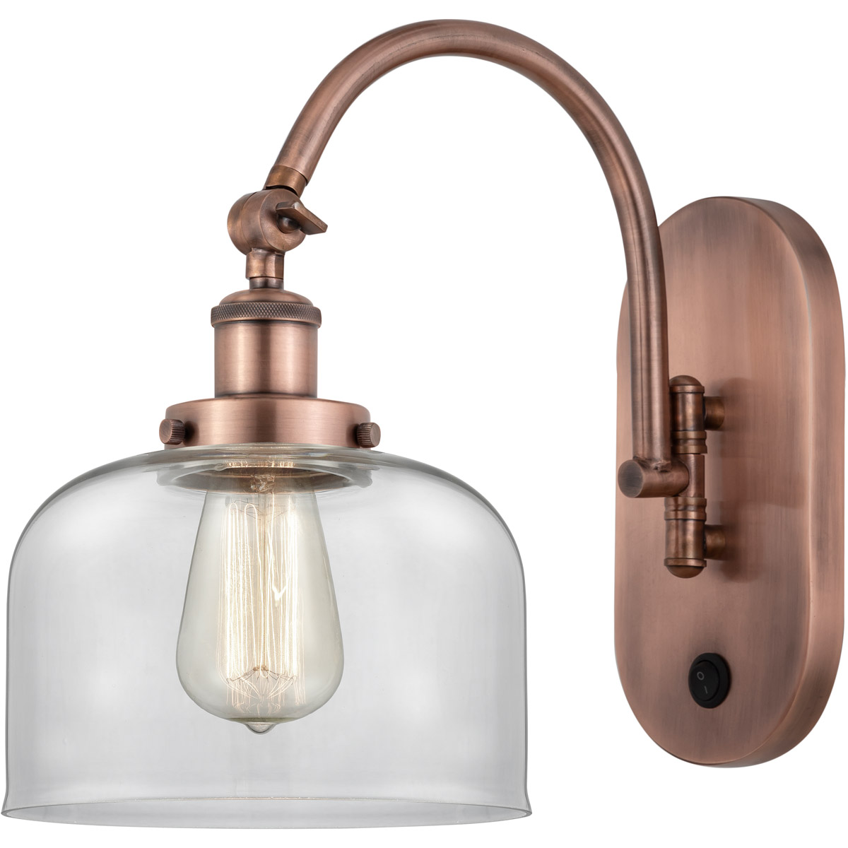 Franklin Restoration Bell 1 Light 8 inch Antique Copper Sconce Wall Light