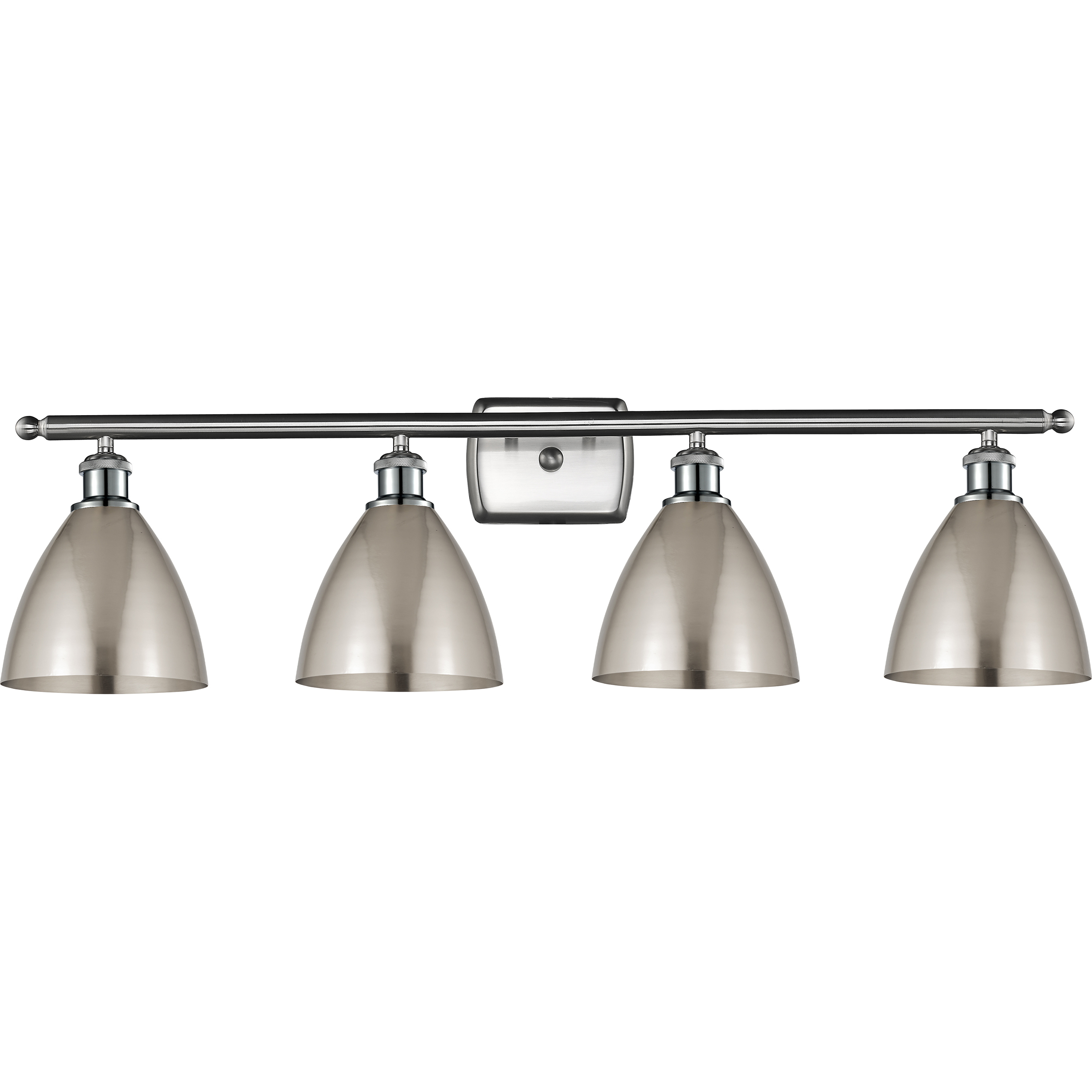 Ballston Dome 4 Light 38 inch Brushed Satin Nickel Bath Vanity Light Wall Light