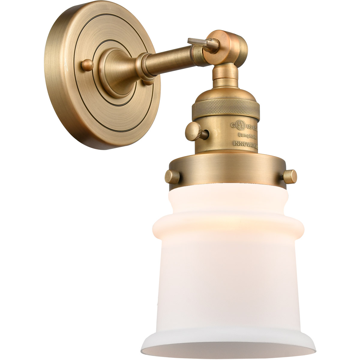 Franklin Restoration Small Canton LED 6.5 inch Brushed Brass Sconce Wall Light, Franklin Restoration