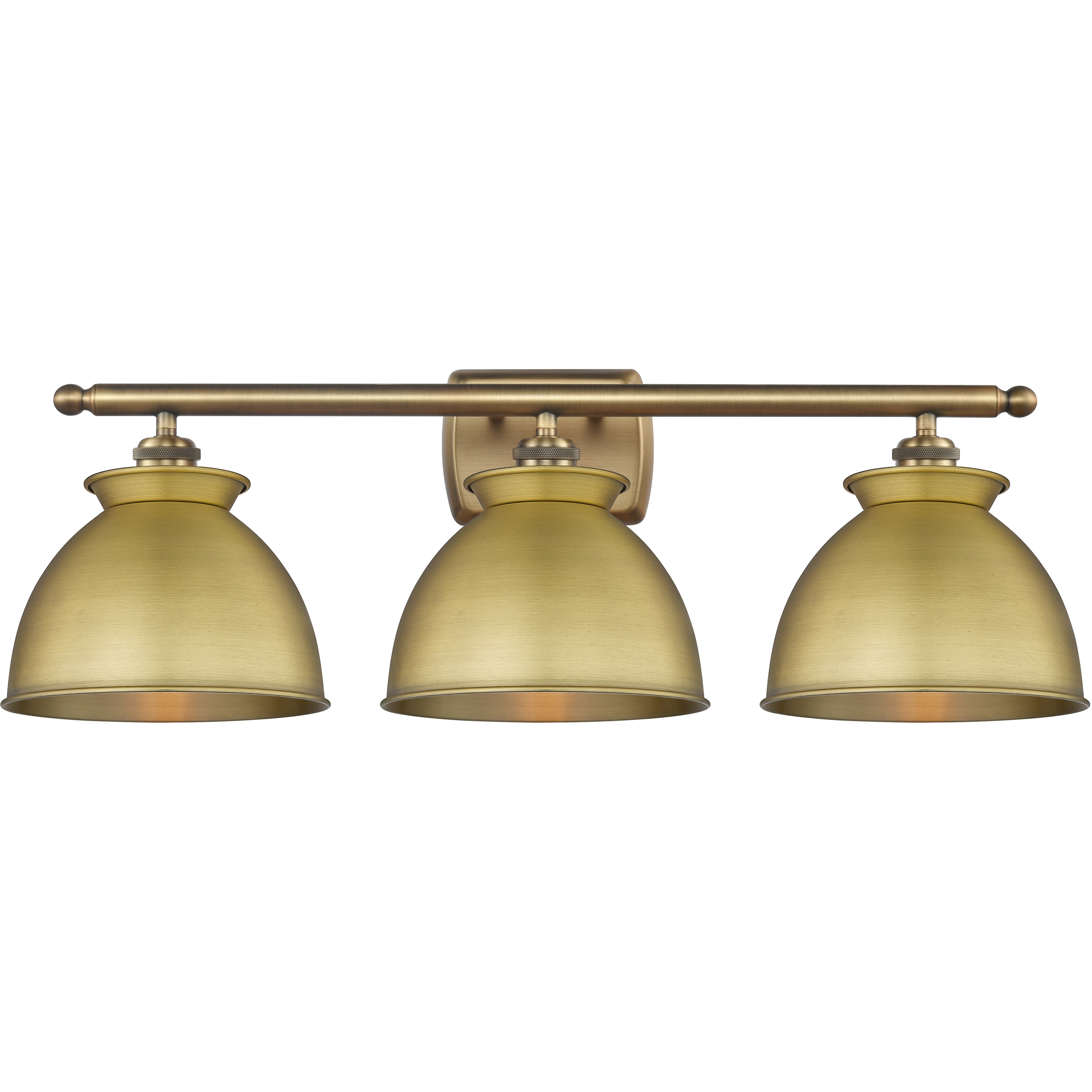 Adirondack 3 Light 28 inch Brushed Brass Bath Vanity Light Wall Light