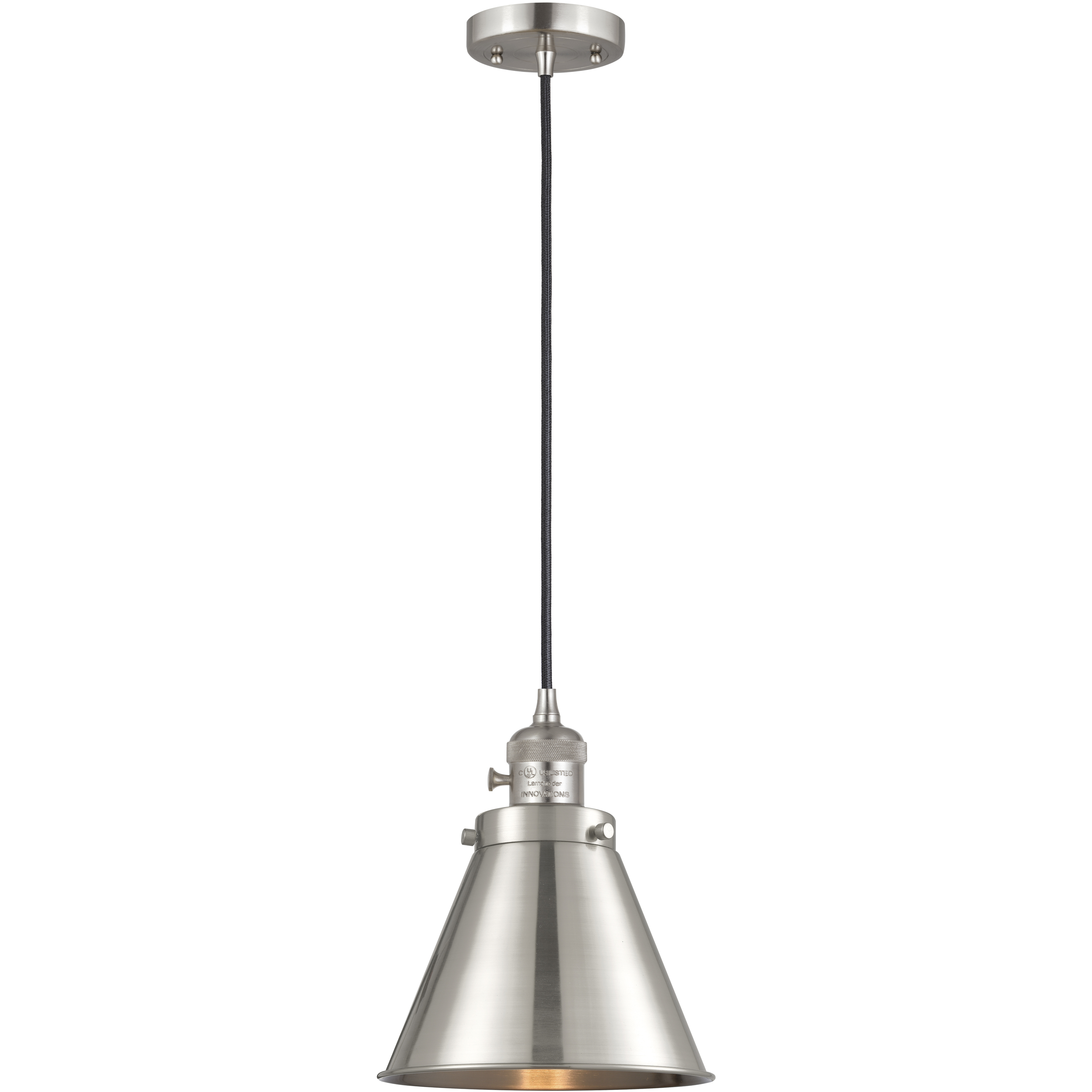 Franklin Restoration Appalachian LED 8 inch Brushed Satin Nickel Mini Pendant Ceiling Light
