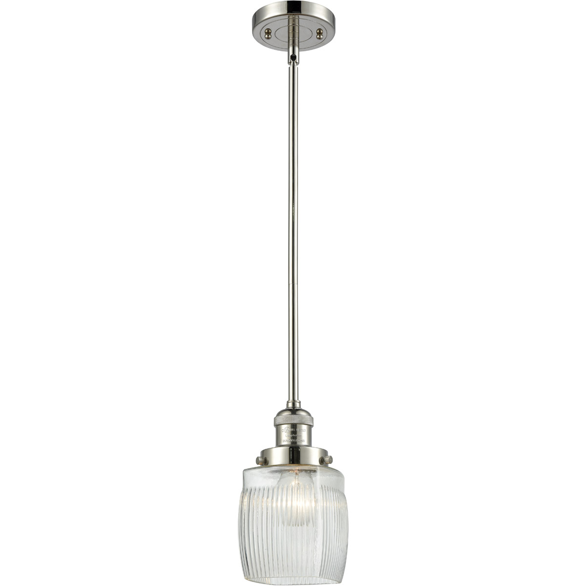 Franklin Restoration Colton LED 6 inch Polished Nickel Mini Pendant Ceiling Light, Franklin Restoration