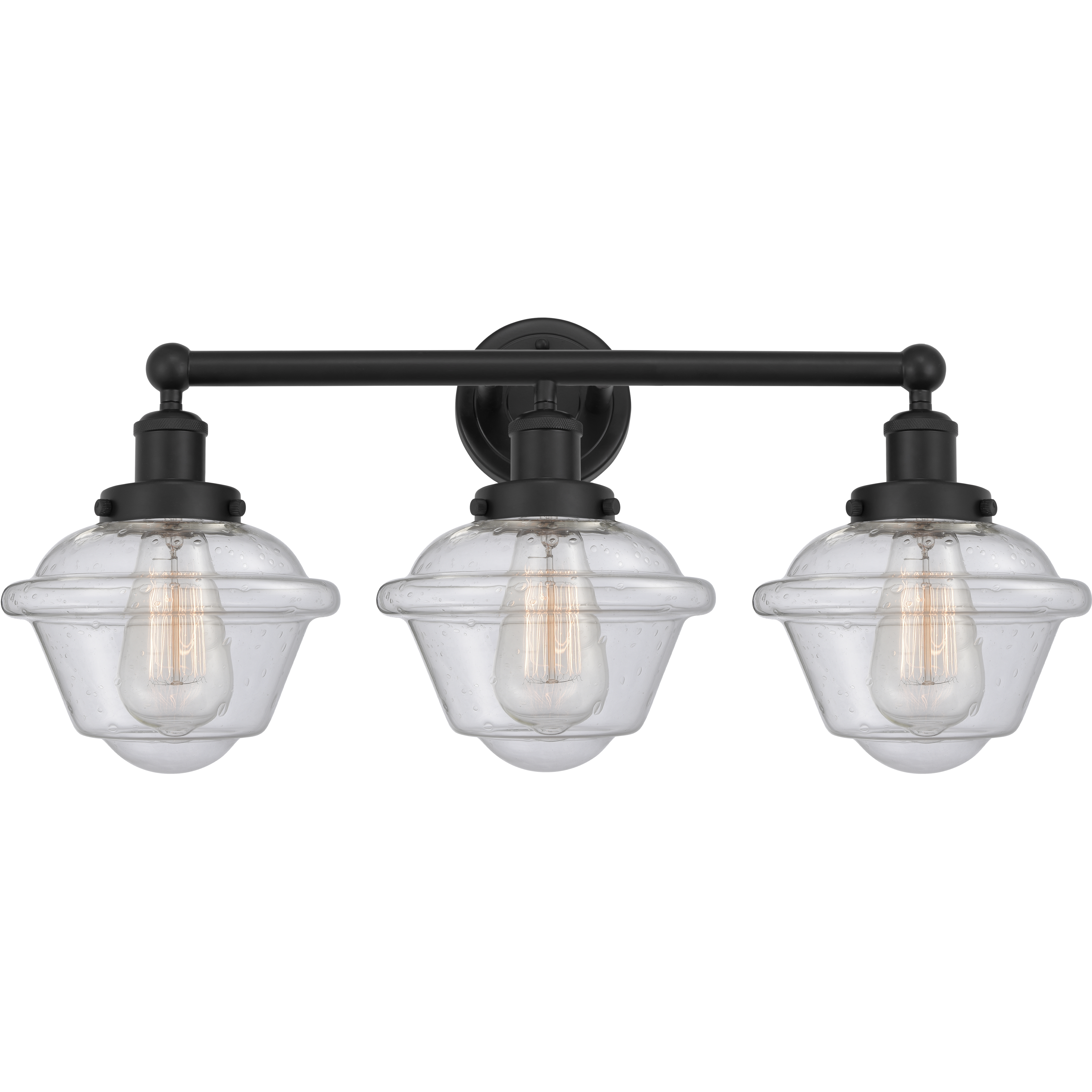 Oxford 3 Light 24.5 inch Matte Black Bath Vanity Light Wall Light